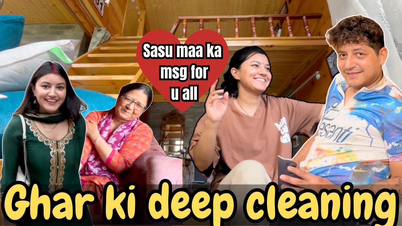 Ghar ki deep Cleaning || Sasu maa ka msg for you all || Dinner at beautiful property|AanchalandHelly