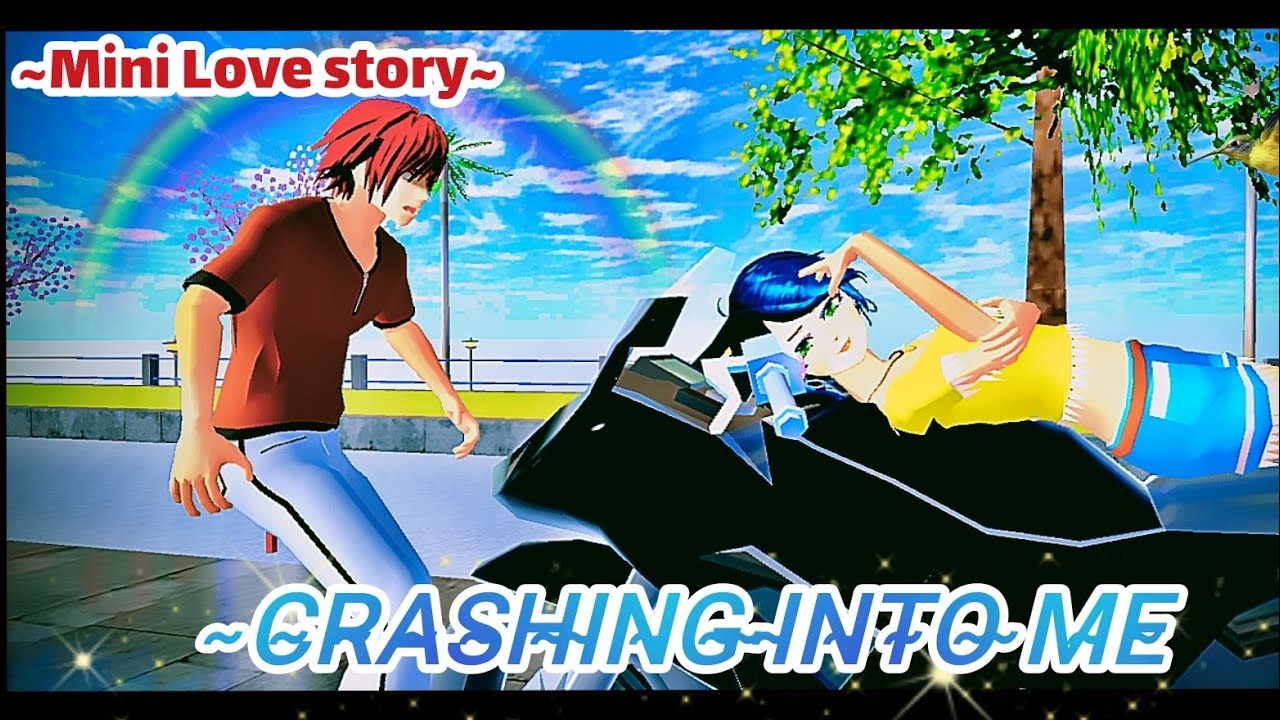 CRASHING INTO ME💕,New Sakura School Simulator mini movie,#sakuralovestory#sakuraschoolsimulator