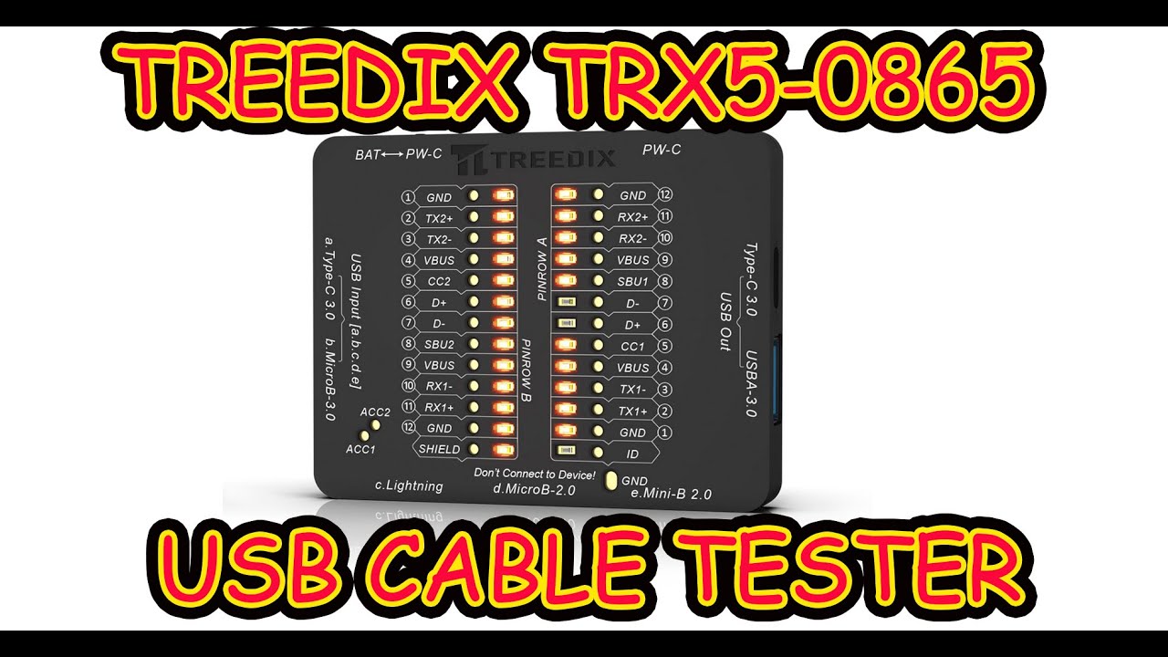 Тестер USB-кабелей Treedix TRX5 0865 2