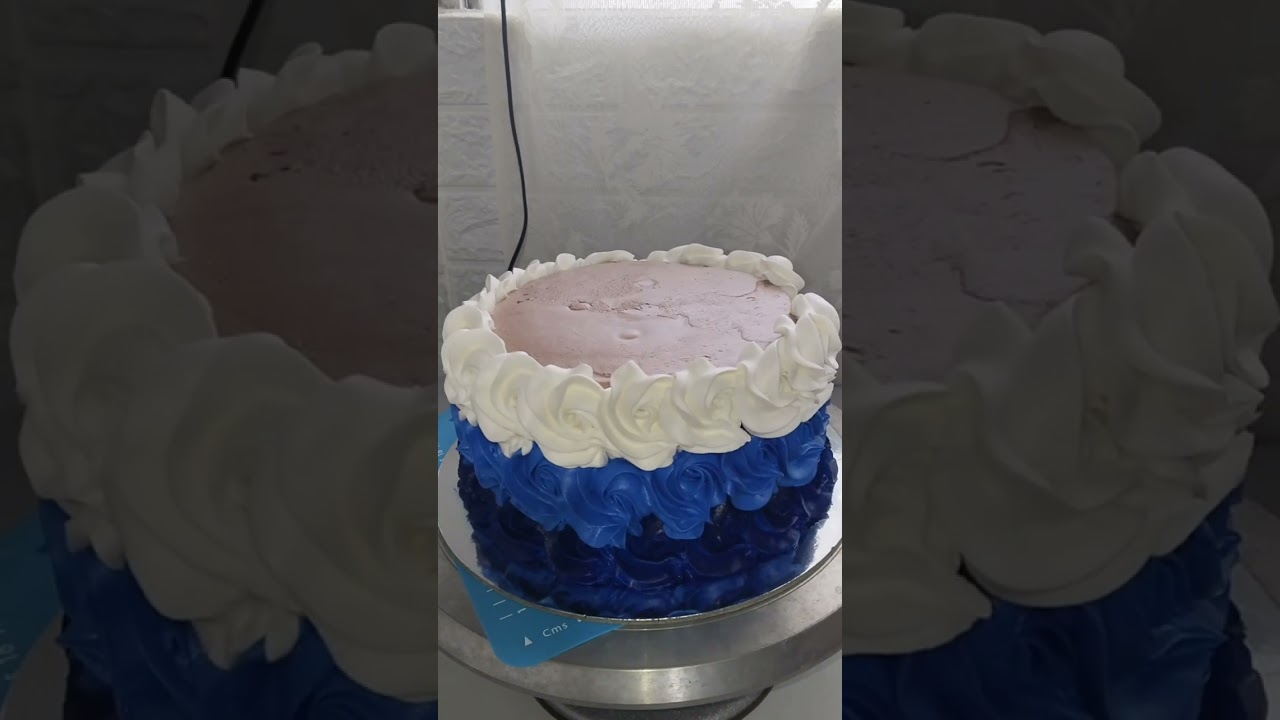 Ombre Royal Blue Wedding Cake