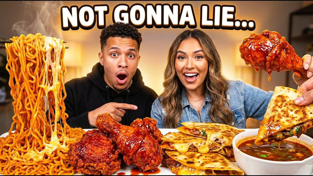 Mukbang of Dave's Hot Chicken, Wingstop, Taco Bell, Chipotle, Raising Cane’s, Chili’s, Jollibee, etc