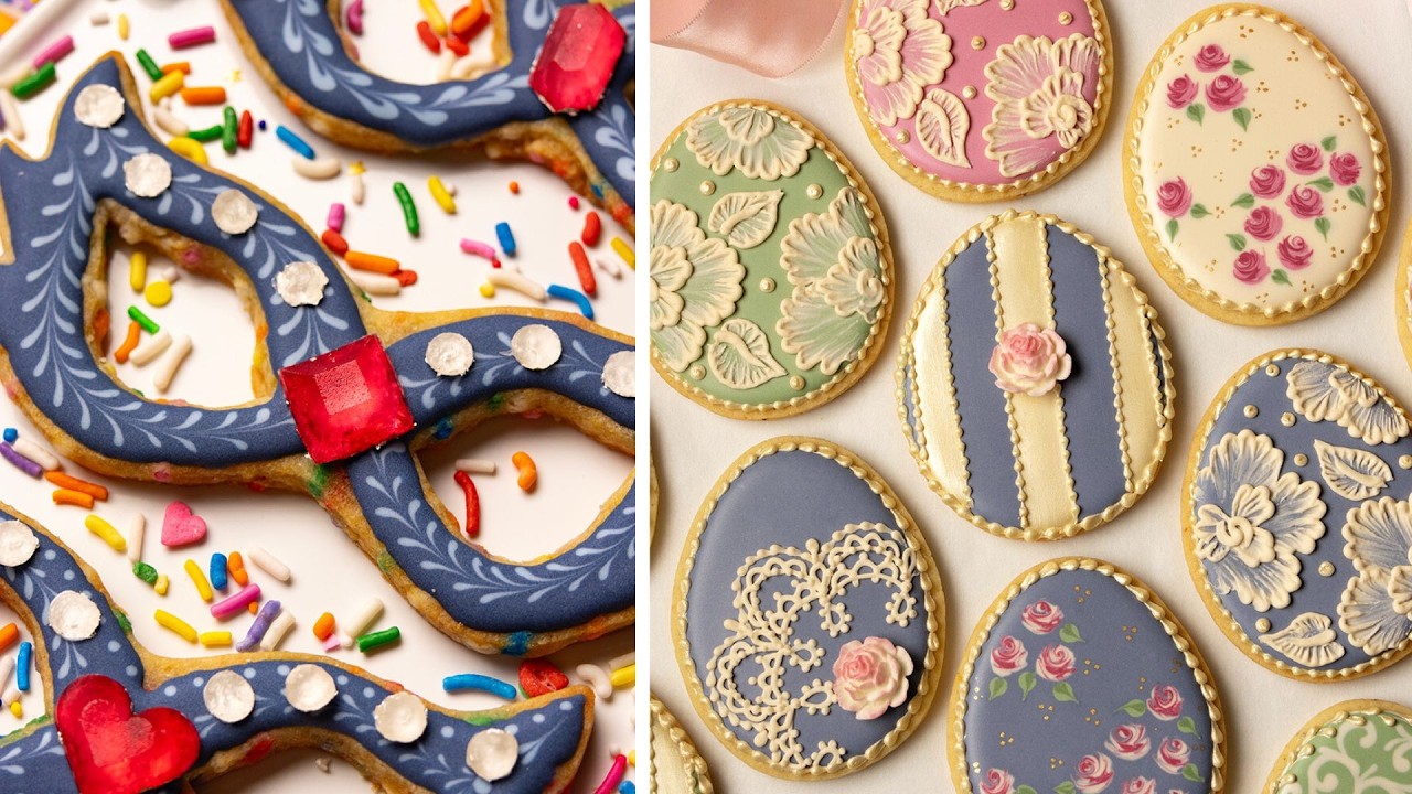 Amazing royal icing decorated cookies for spring holidays | 30 minutes of cookie decorating