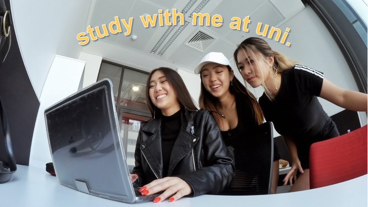 STUDY WITH ME AT UNIVERSITY (midsem exams)