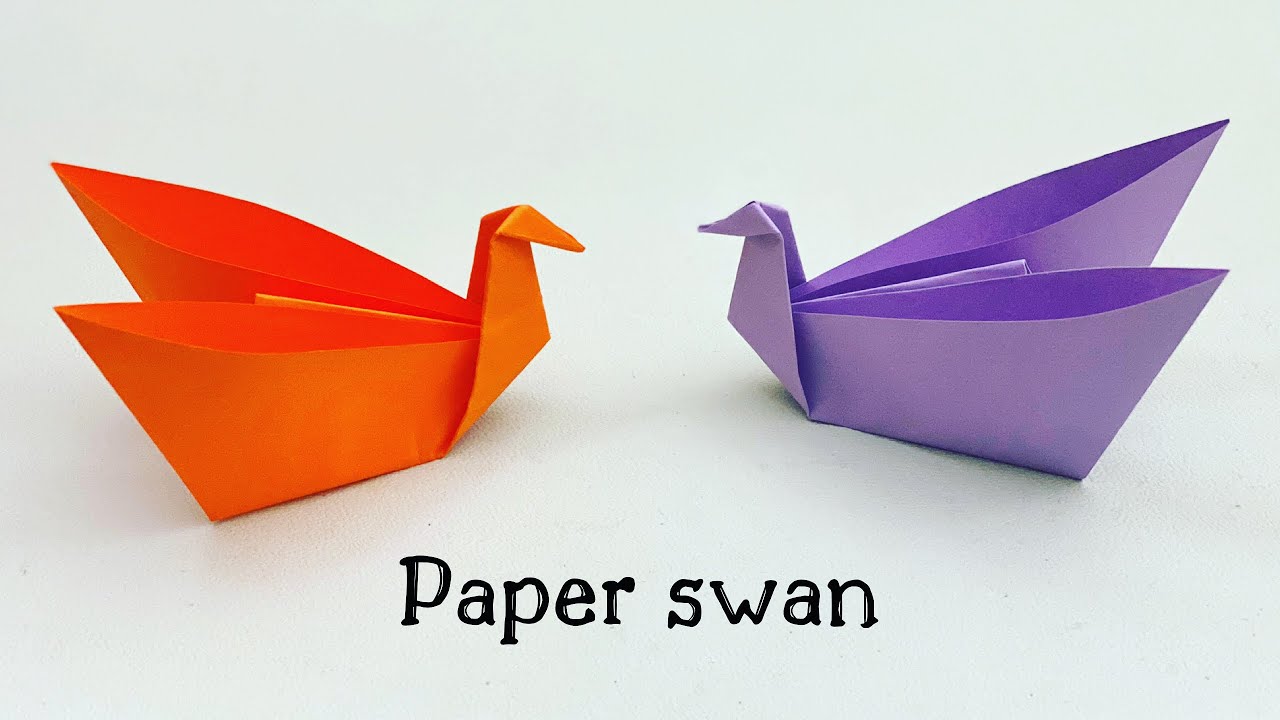 How To Make Easy Paper Swan For Kids / Nursery Craft Ideas / Paper Craft Easy / KIDS crafts