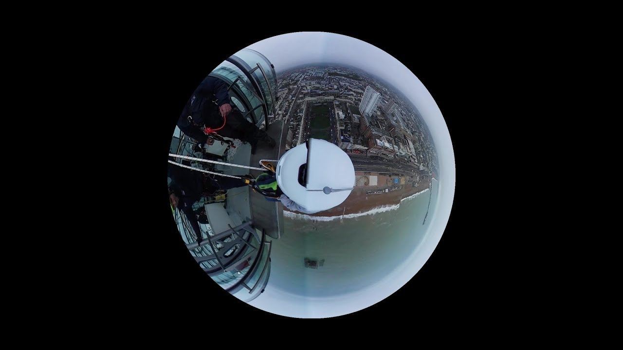 Abseiling out of Brighton's i360 - in 360!