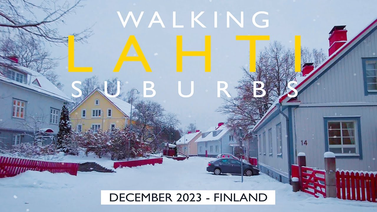 Lahti Walk: Snowy Suburbs, December 2023, Finland [4K] #slowtv