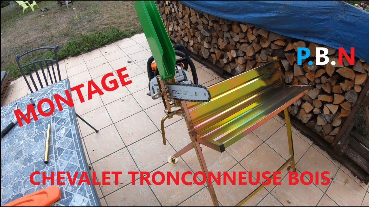 MONTAGE CHEVALET TRONCONNEUSE BOIS