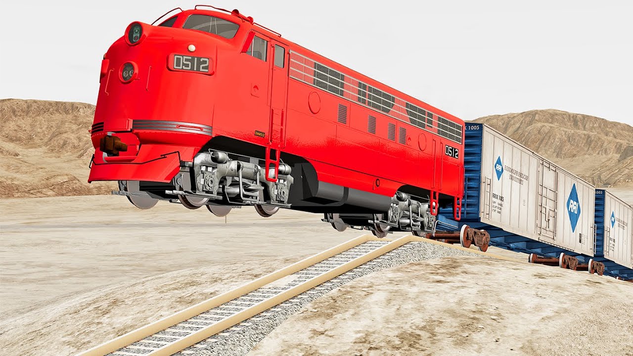 Trains vs Hill Climb - BeamNG.Drive (ALL IN ONE)