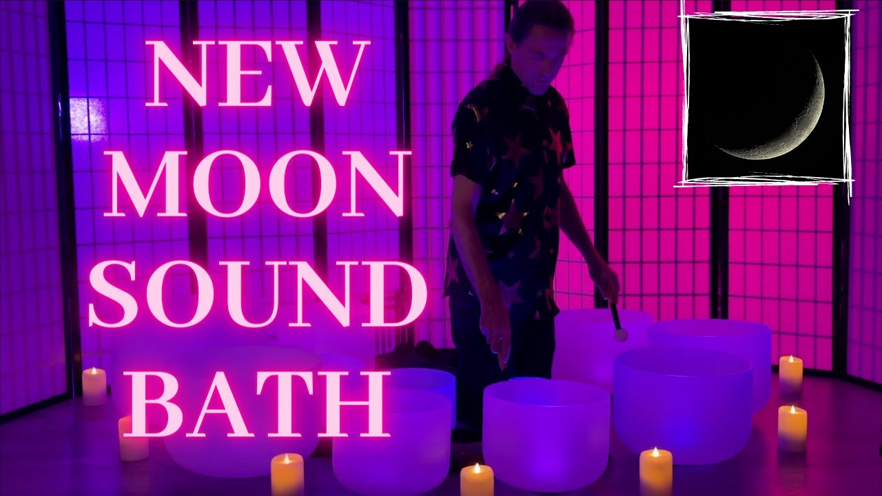 NEW MOON SOUND BATH in CANCER: New Moon Manifestation | Crystal Singing Bowls | Music Meditation