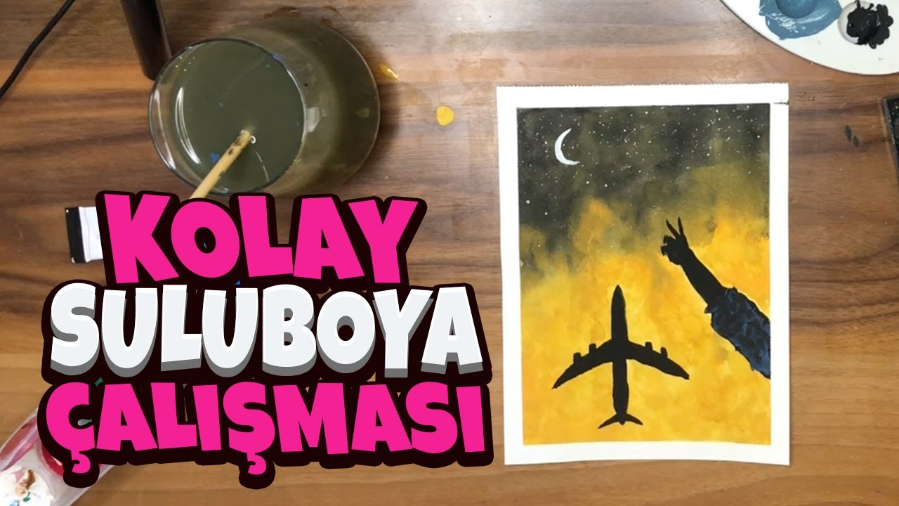Kolay suluboya çalışması | Watercolor painting