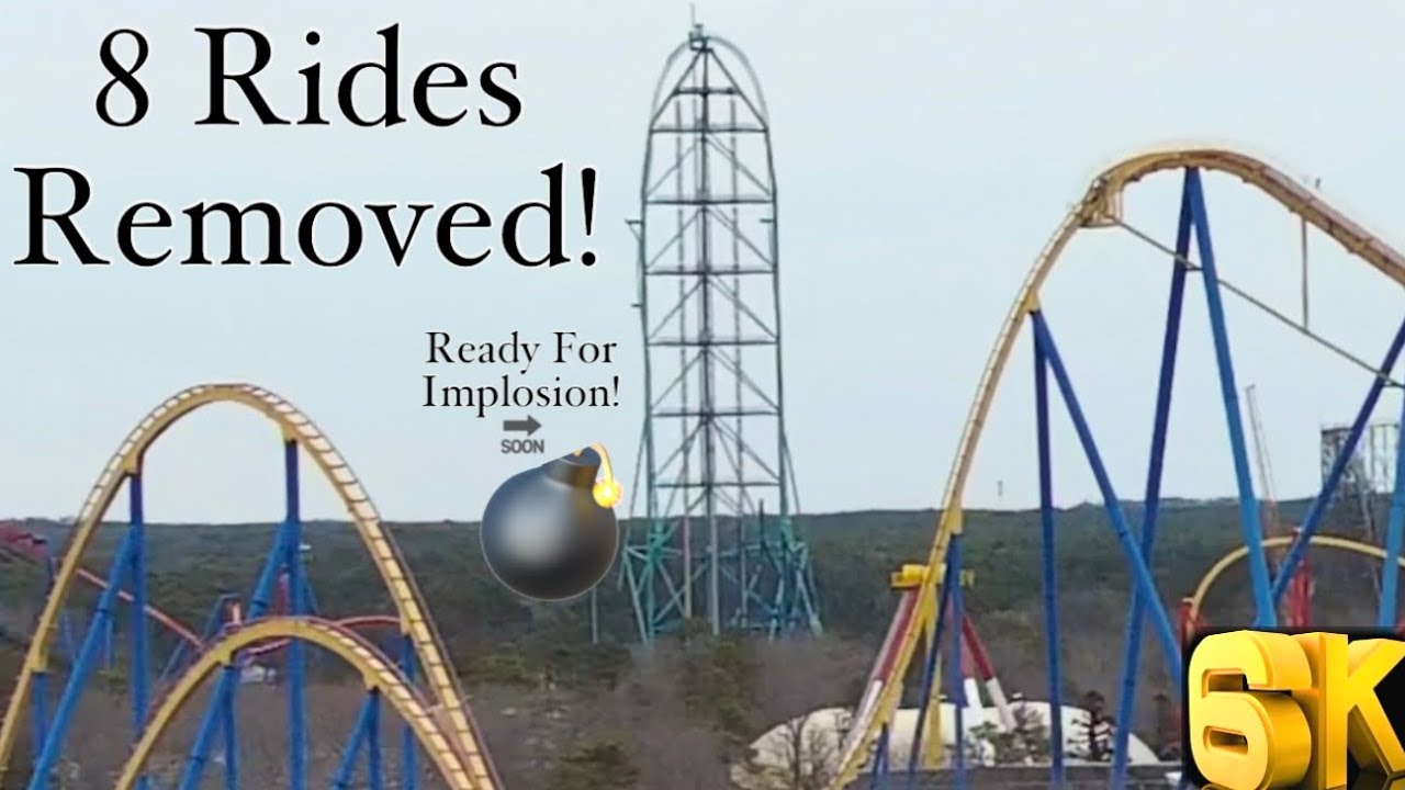 The Demolition of Kingda Ka Pt 2: Daredevil Dive REMOVED! 6K Drone Footage Six Flags Great Adventure