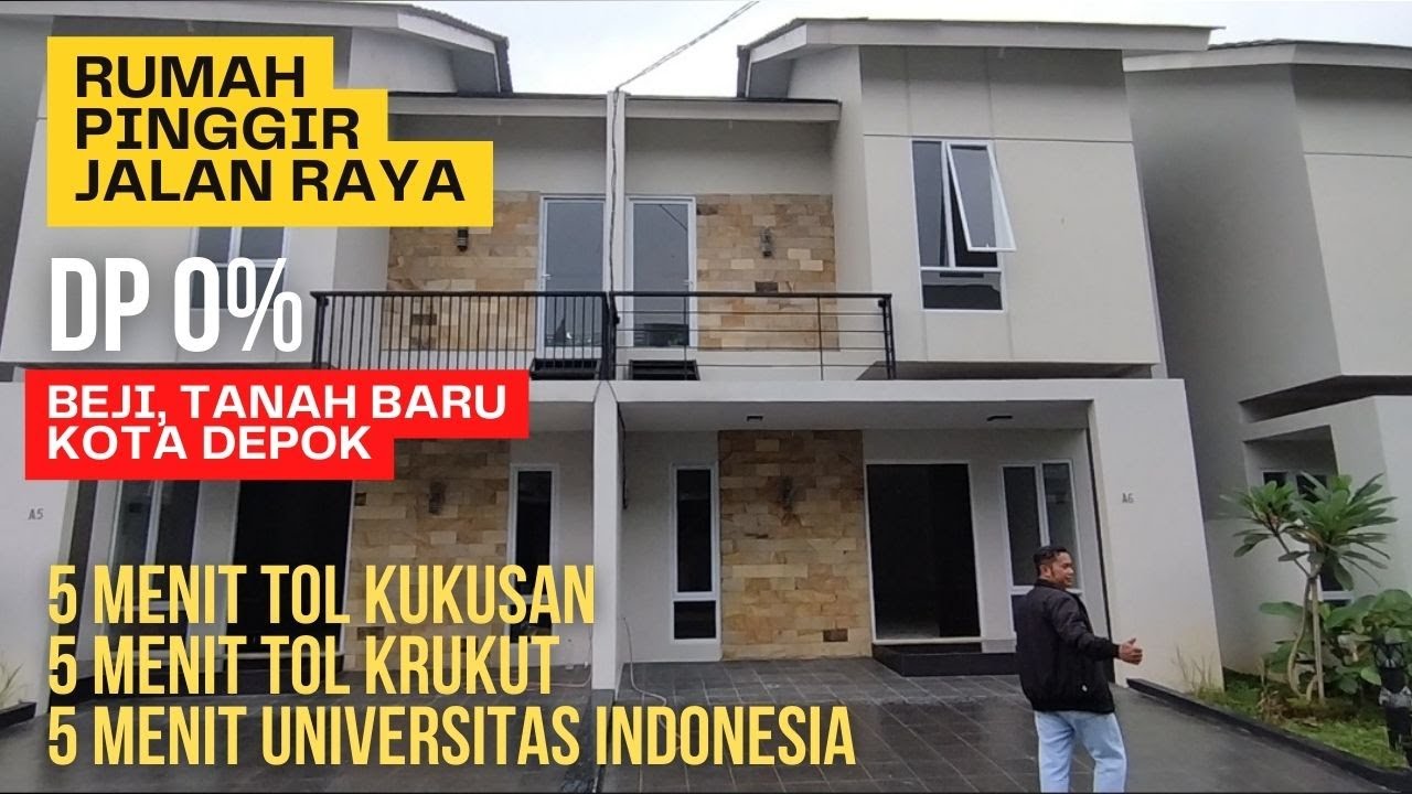 Rumah mewah 2 lantai dekat Tol Kukusan Tol Krukut dan Universitas Indonesia kota Depok