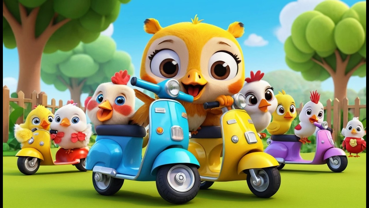 Девушки катаются на мини скутерах