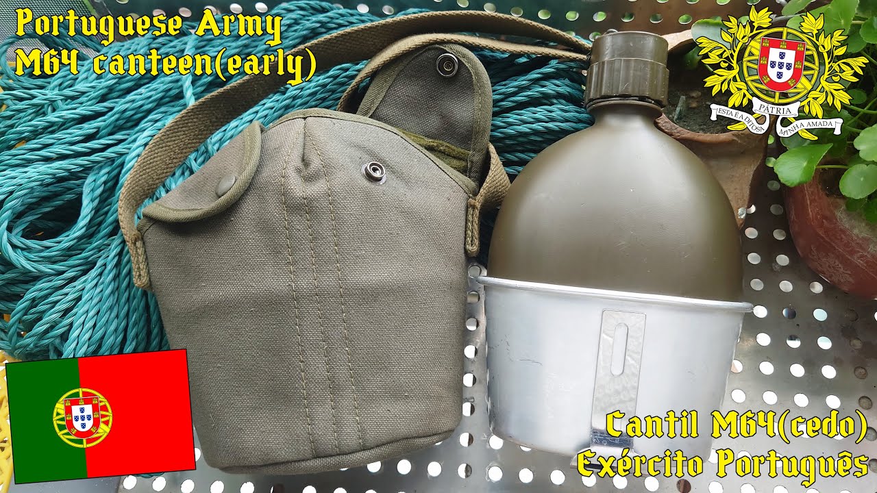 Portuguese Army M64 canteen(early) Africa colonial War Cantil M964 Ex&eacute;rcito Portugu&ecirc;s 
