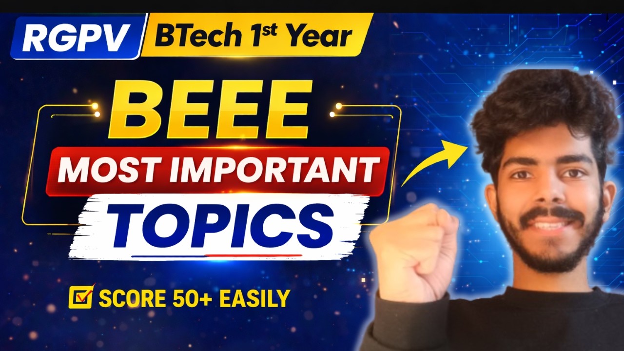RGPV BEEE  Most Important Topics | RGPV B.Tech 1st Year