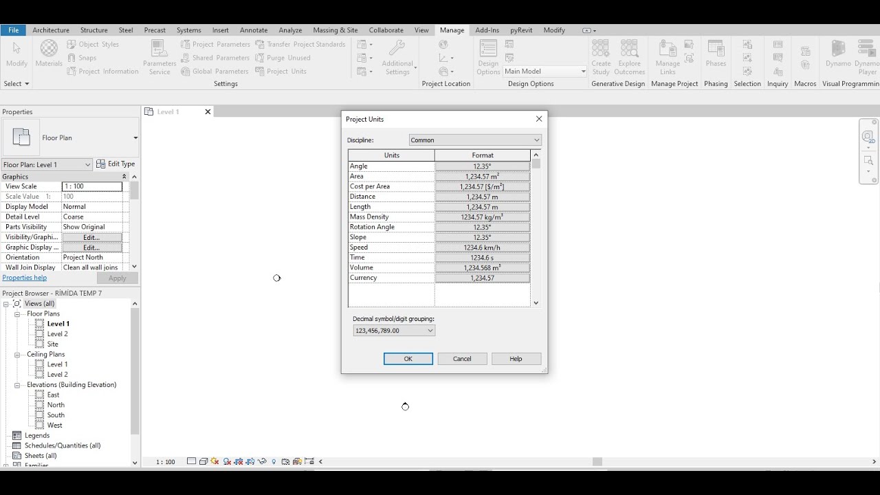 Units - Ölçü Birimlerinin Ayarlanması - Revit Mimari Şablon Hazırlama / #Revit 2023 Eğitimi-T7Serisi