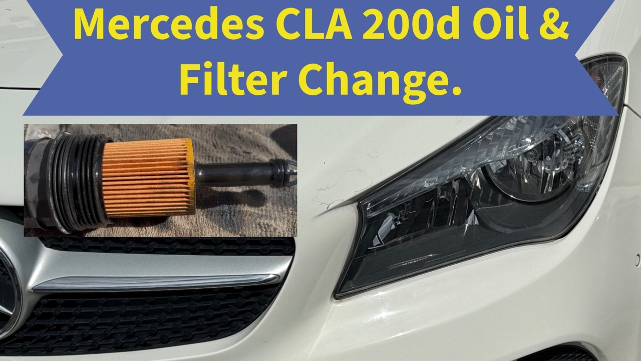 Mercedes Benz CLA 200d Engine Oil & Filter Change. #cla #claoilchange