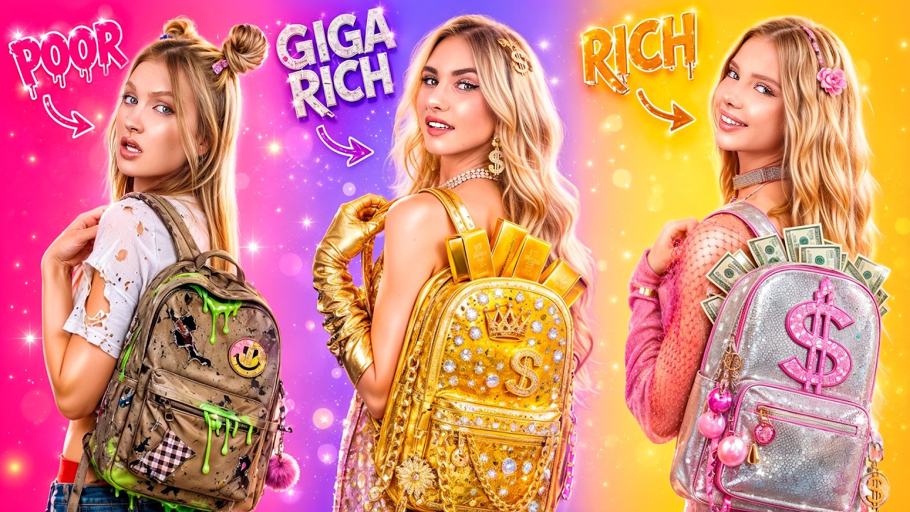 Rich vs Poor vs Giga Rich Triplets! Who is the Real Golden Child?