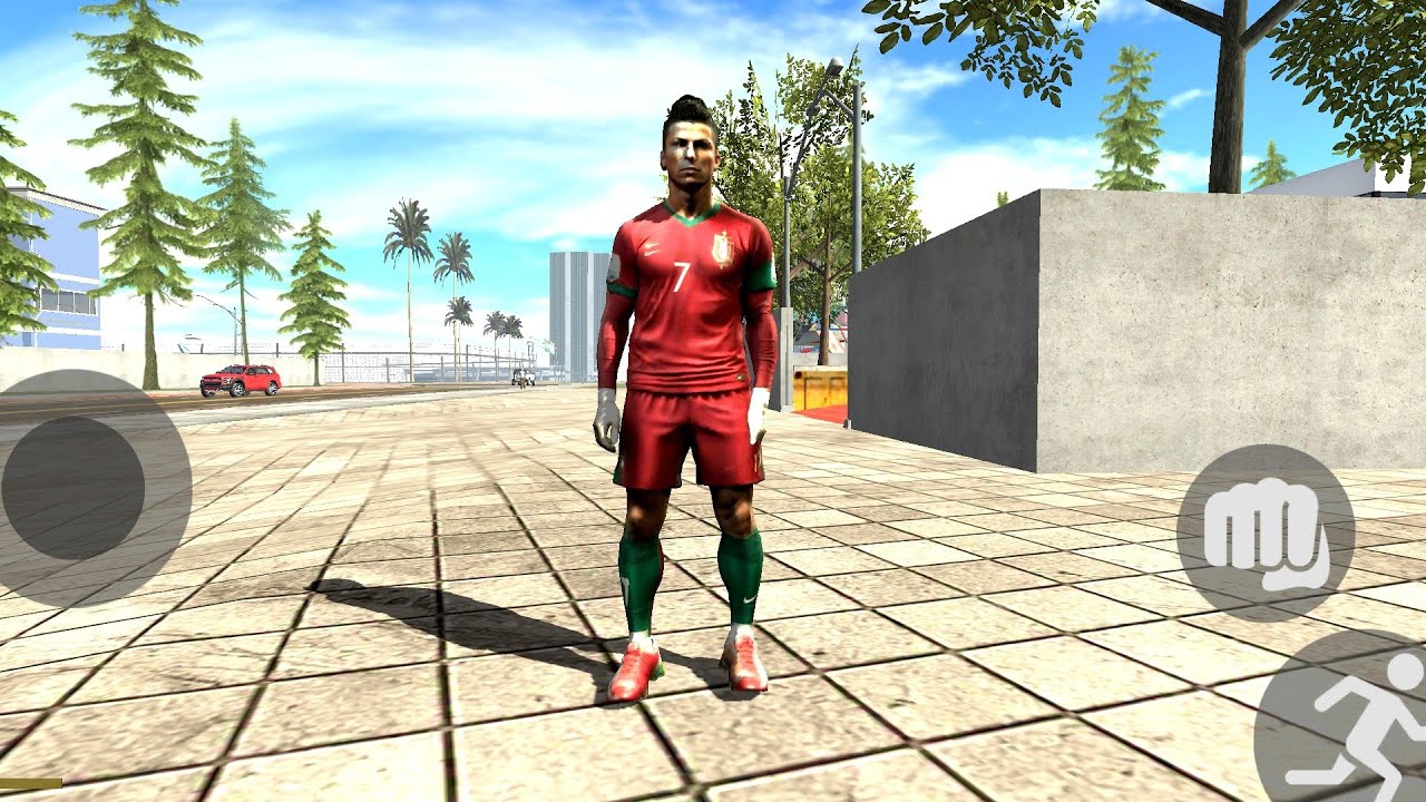 Ronaldo character ad Indian bike driving 3D