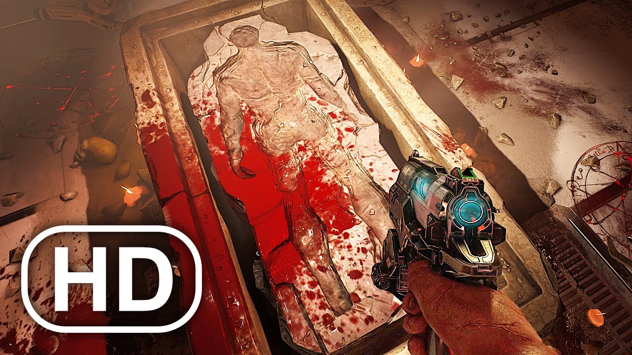 Doomguy Wakes Up In A Coffin Vs Being Buried Scene Comparison DOOM ETERNAL THE ANCIENT GODS PART 2