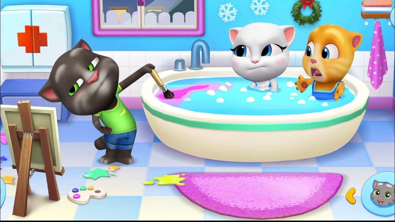 My Talking Tom Friends (iOS, Android) Gameplay Walkthrough (Outfit7) - HD | Mini Games