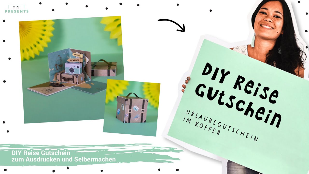 Reisegutschein basteln | DIY Reisegutschein Koffer verpacken | Reise Gutschein | mini-presents