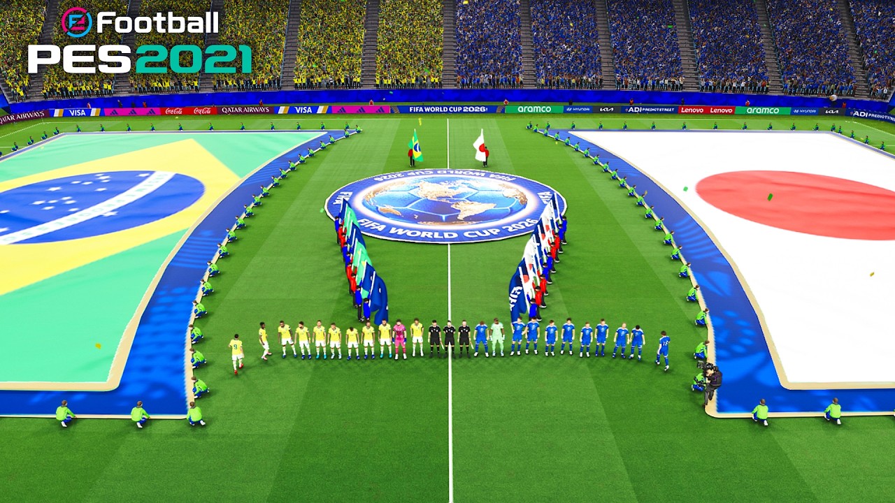 eFootball PES 2021 Gameplay - Brazil vs Japan | FIFA World Cup 2026