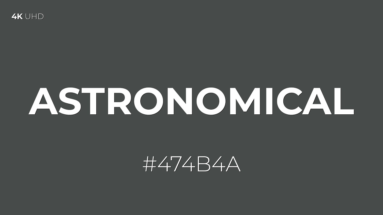 Astronomical Screen - Versatile Lighting Solution 4K - (#474B4A) - RGB(71, 75, 74)