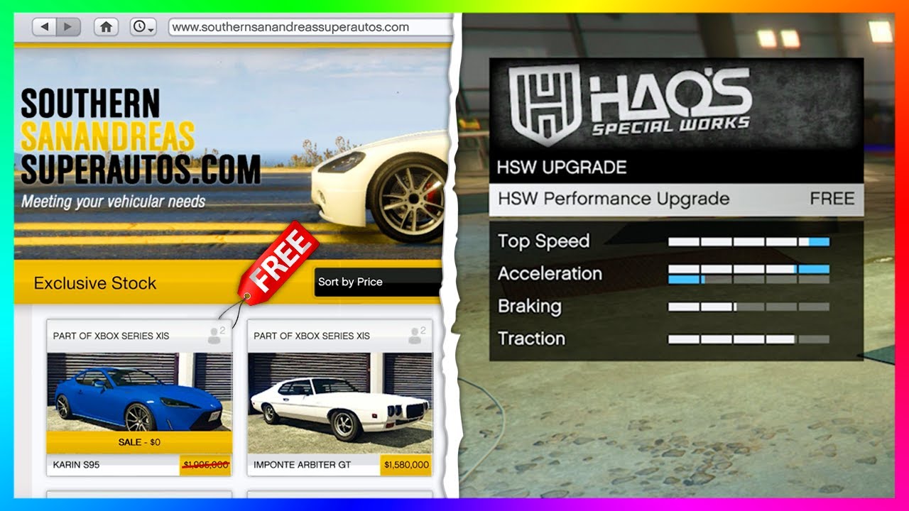 GTA 5 Online PS5/Xbox Series X - How To Get FREE NEW Cars & FREE Upgrades At Hao's Special Works!