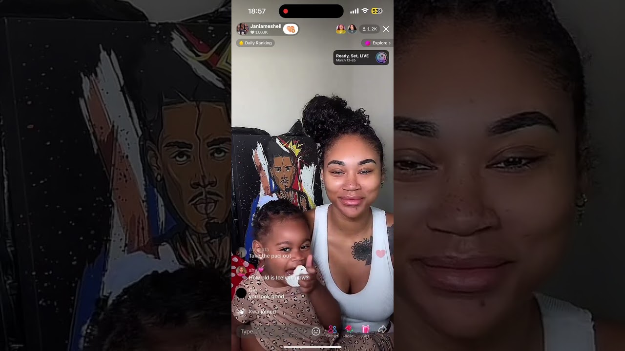 Jania Meshell TikTok Q&A with Daughter Icelynn 🥰