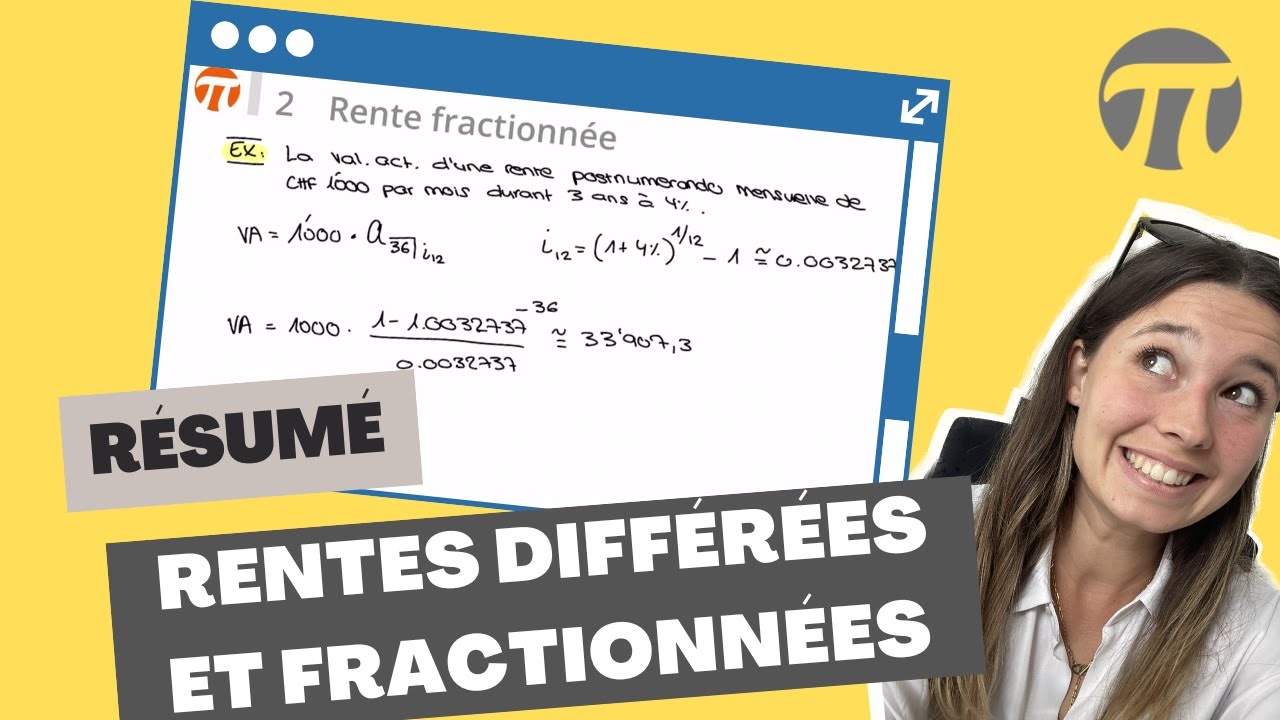 Rentes diff&eacute;r&eacute;es et fractionn&eacute;es