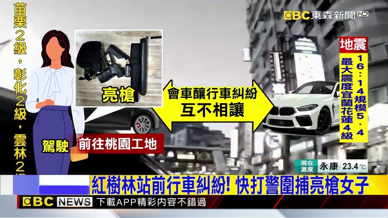 會車互不相讓！ 女駕駛開窗亮「辣椒槍」恐嚇@newsebc