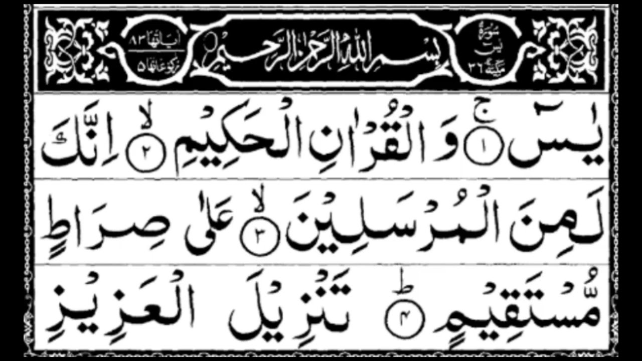 سورة يس/سوره يسين/Surah Yaseen/Surat Yasin 