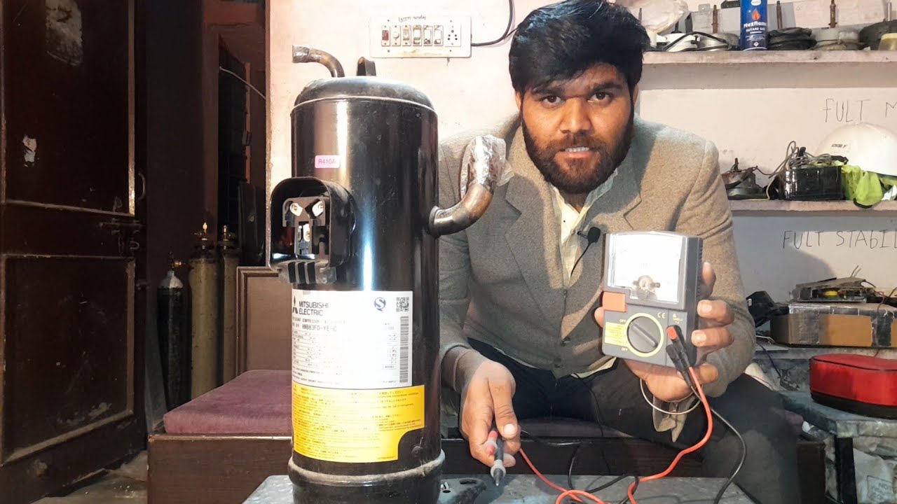 how to check scroll compressor by megger | gayatri airzone