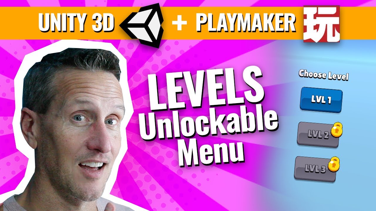 Unity Playmaker - настройки игроков и система меню заблокированного уровня