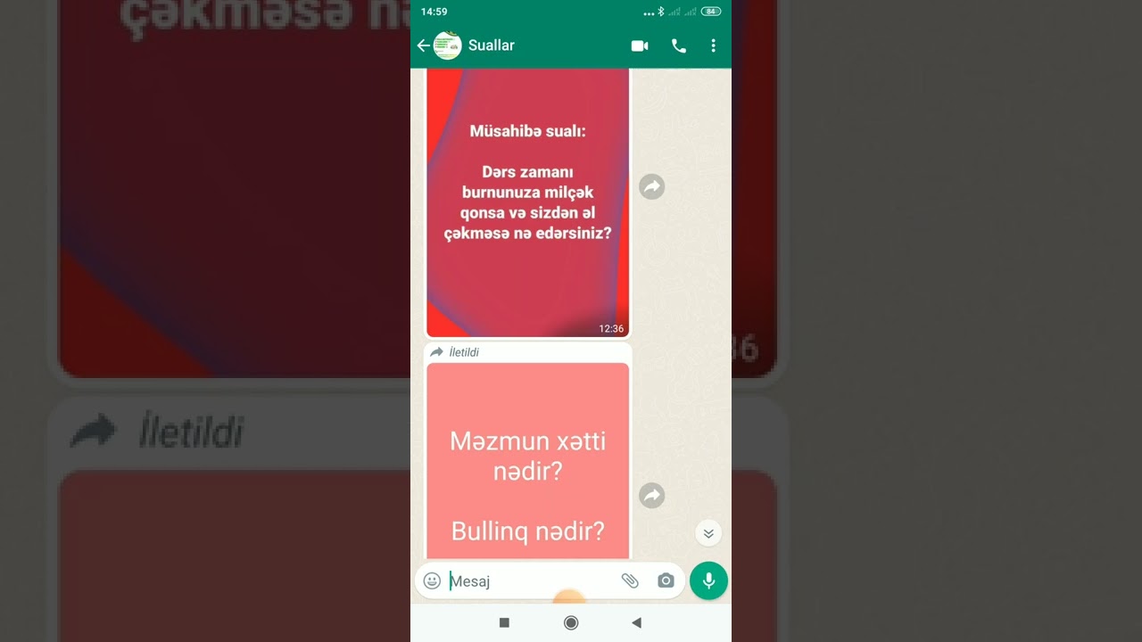18 avqust 2022ci il musahibə sualları