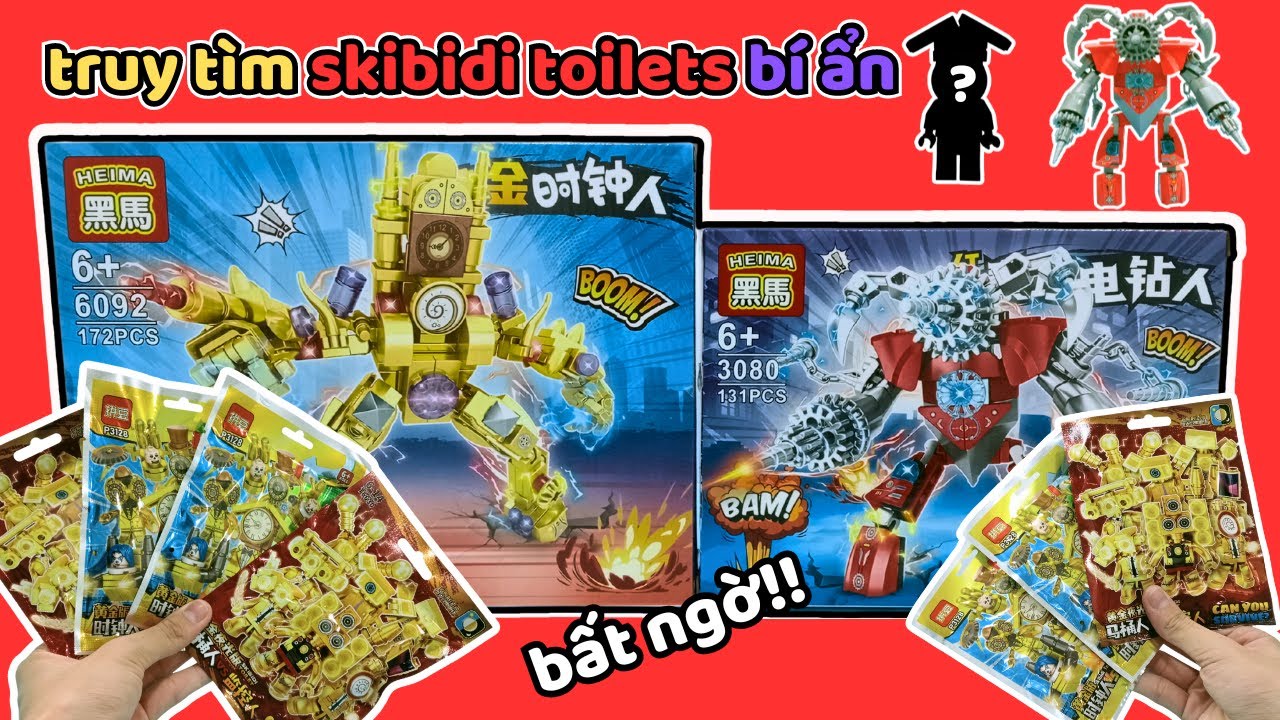 Thử Thách Săn Lego Skibidi Toilets Phiên Bản Vàng Mới Nhất Titan Clock Man Cùng Đồ Chơi Tv