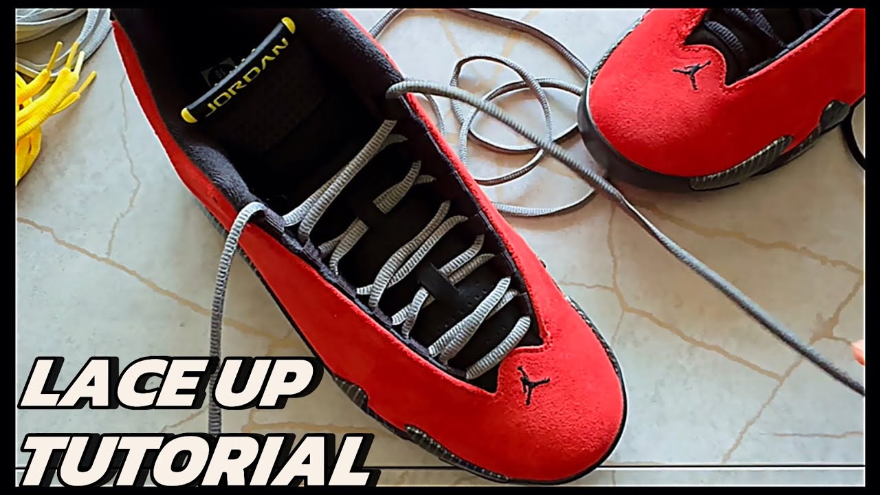 HOW TO LACE AIR JORDAN 14 FERRARI WITH DIFFERENT LACE OPTIONS!