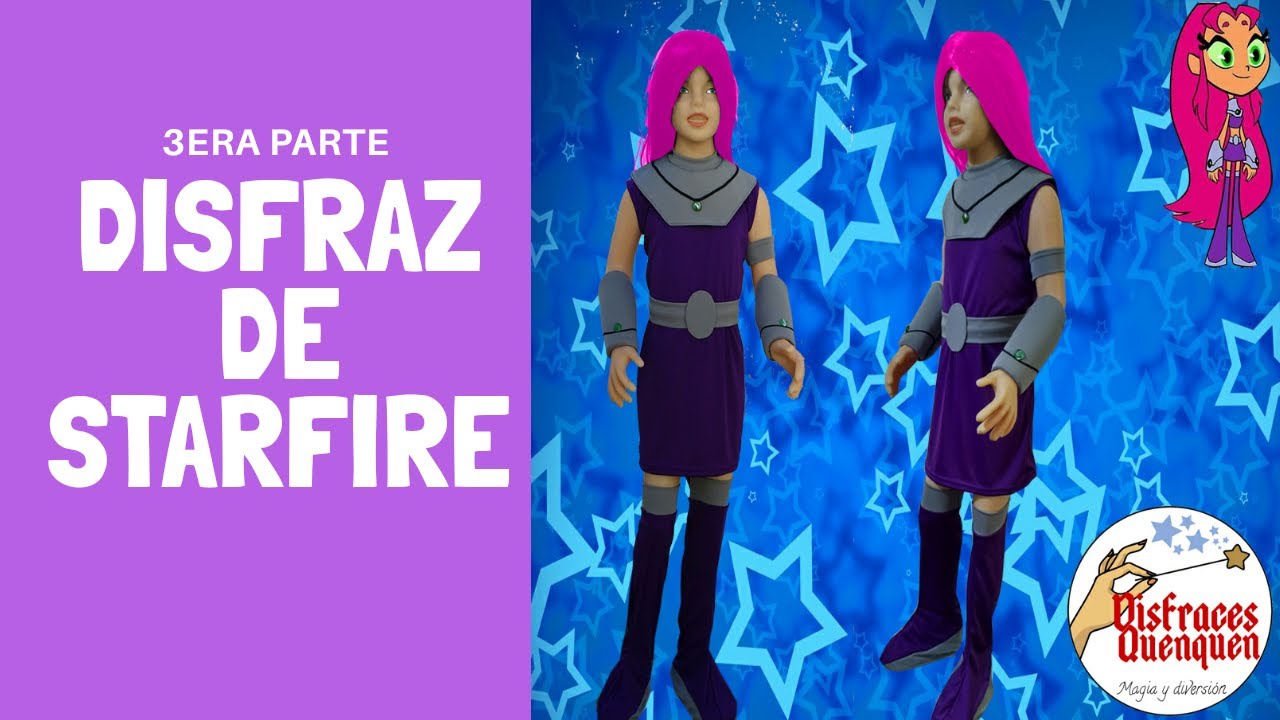 DIY. DISFRAZ de STARFIRE 3° parte: Brazaletes.Starfire costume from The Young Titans. Halloween
