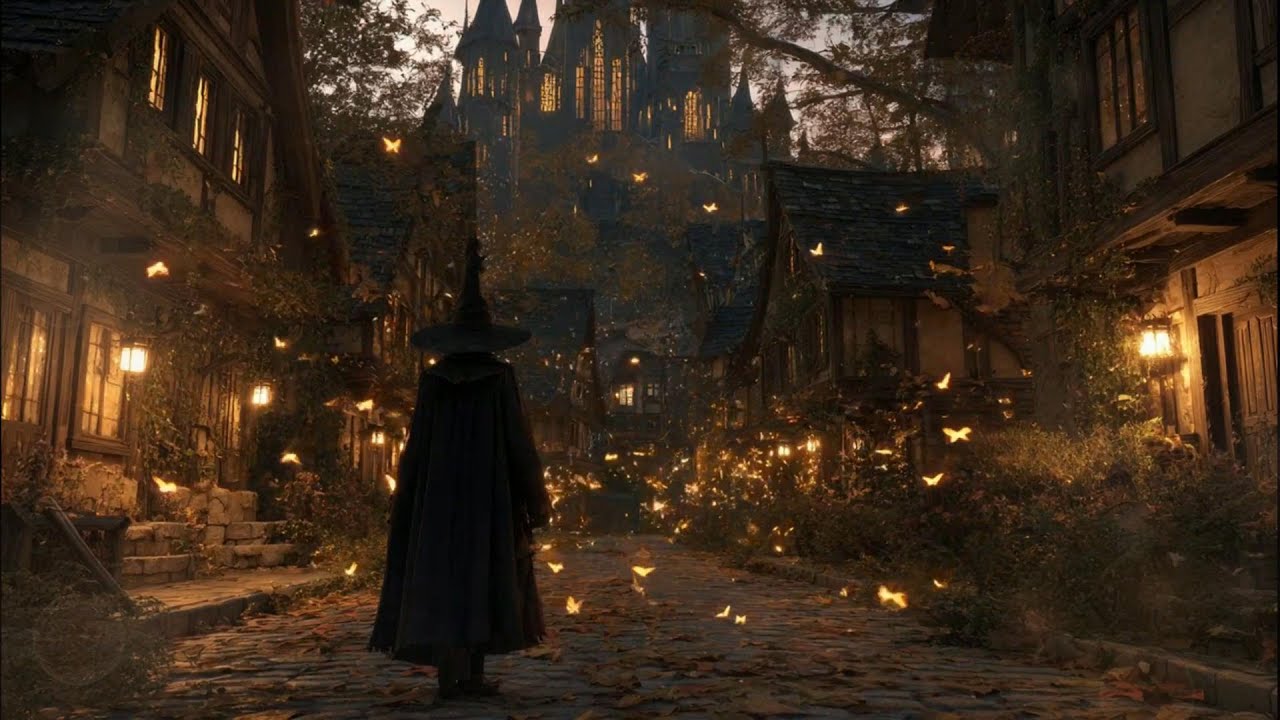 Fantasy Night Market Ambience 🌙 Calm Medieval Music for Study & Focus