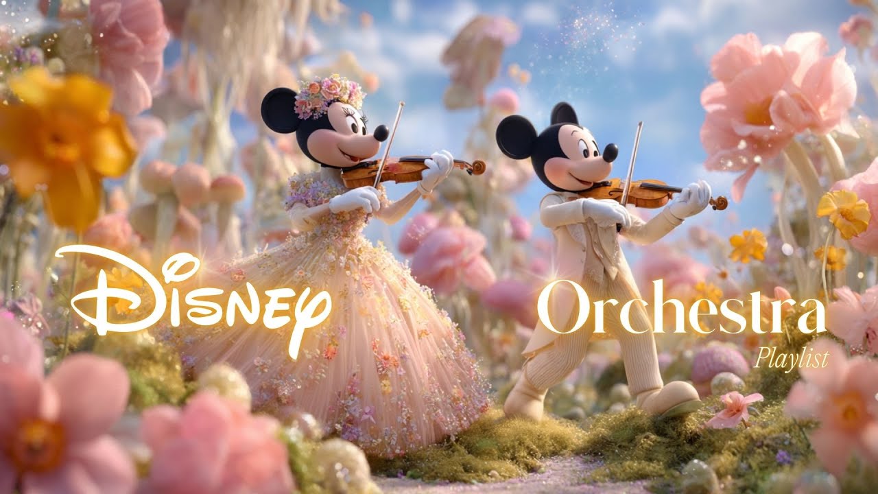 Disney Fairytale Orchestra 🌸 Elegant Background Music for Reading & Studying | Spring Violin Duet