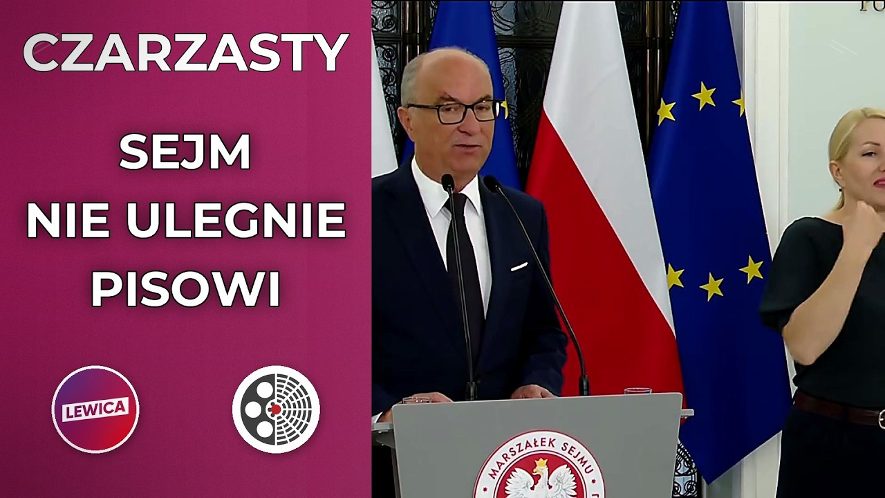 Konferencja prasowa marszałka Sejmu Włodzimierza Czarzastego