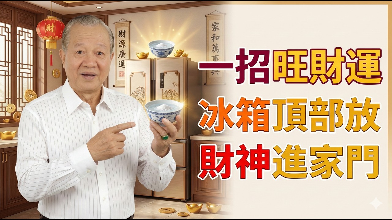 冰箱頂上千萬別亂放雜物！曾仕强：放這個，吸走霉運，迎來六方財神，讓你的錢包越來越鼓。#曾仕强 #易经智慧 #風水 #招財 #家居風水 #生活智慧 #財運