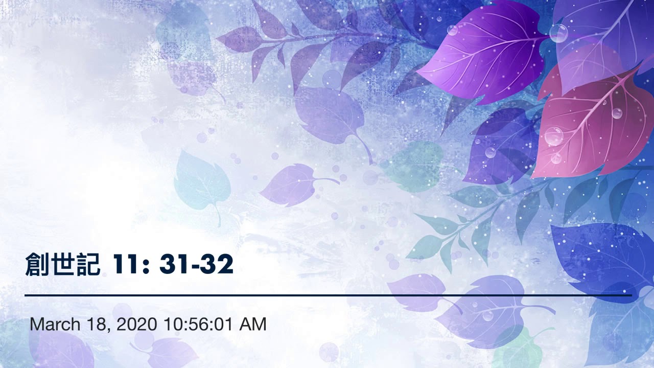 創世記 11: 31-32