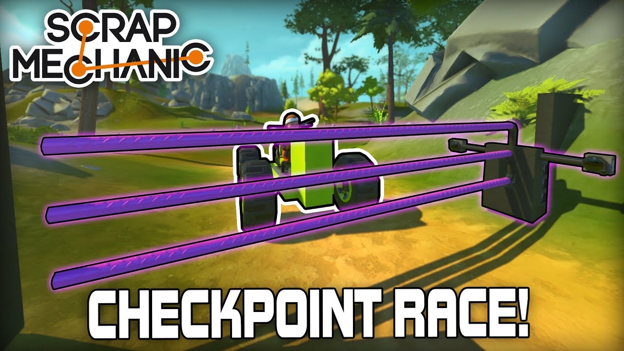 Гонка по контрольным точкам цветовых датчиков! (Scrap Mechanic #227)