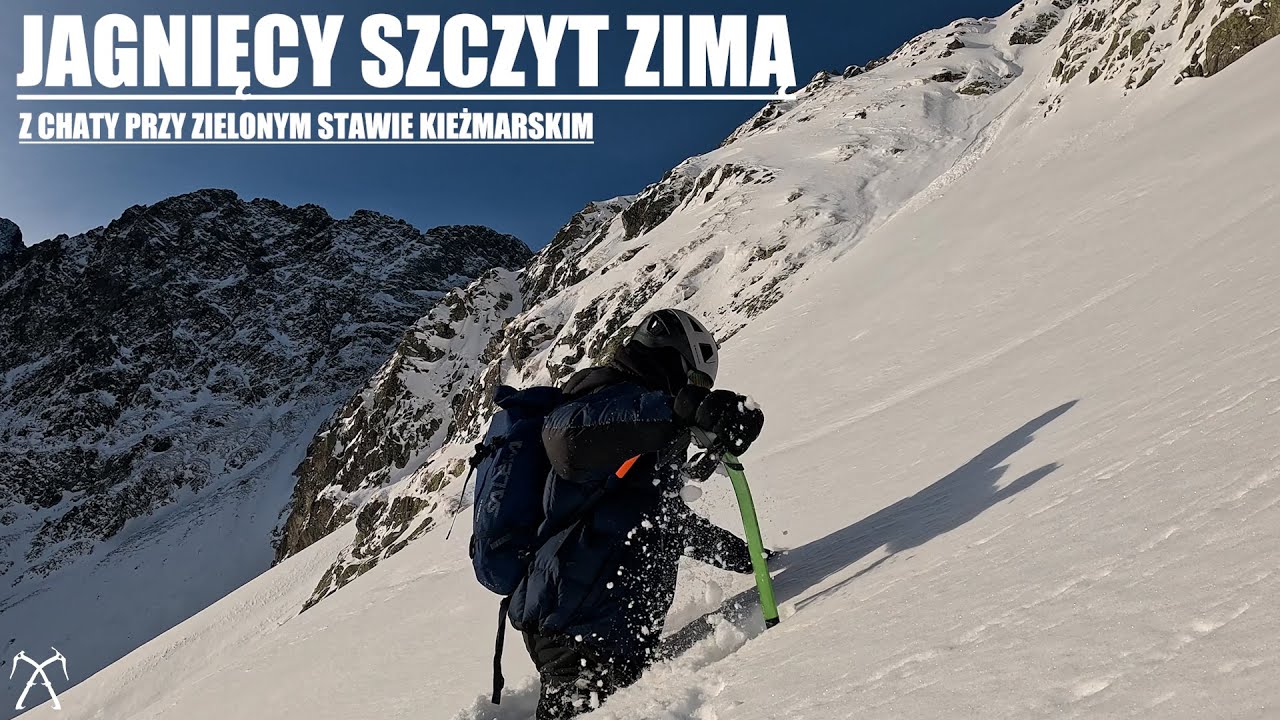 Tatry - Jagnięcy Szczyt zimą (z Chaty przy Zielonym Stawie Kieżmarskim)