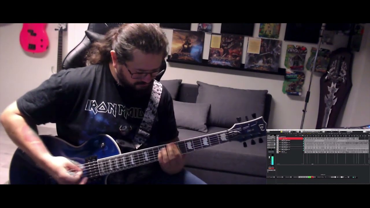 Live Playthrough with new guitar LTD EC-1000 PIEZO : Stars Will Light the Way
