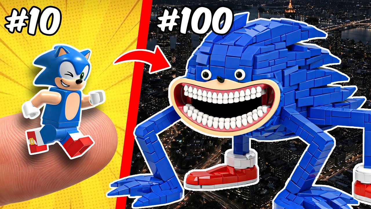 Construí un creativo Shin Sonic novato vs profesional  | Brick Trick Español