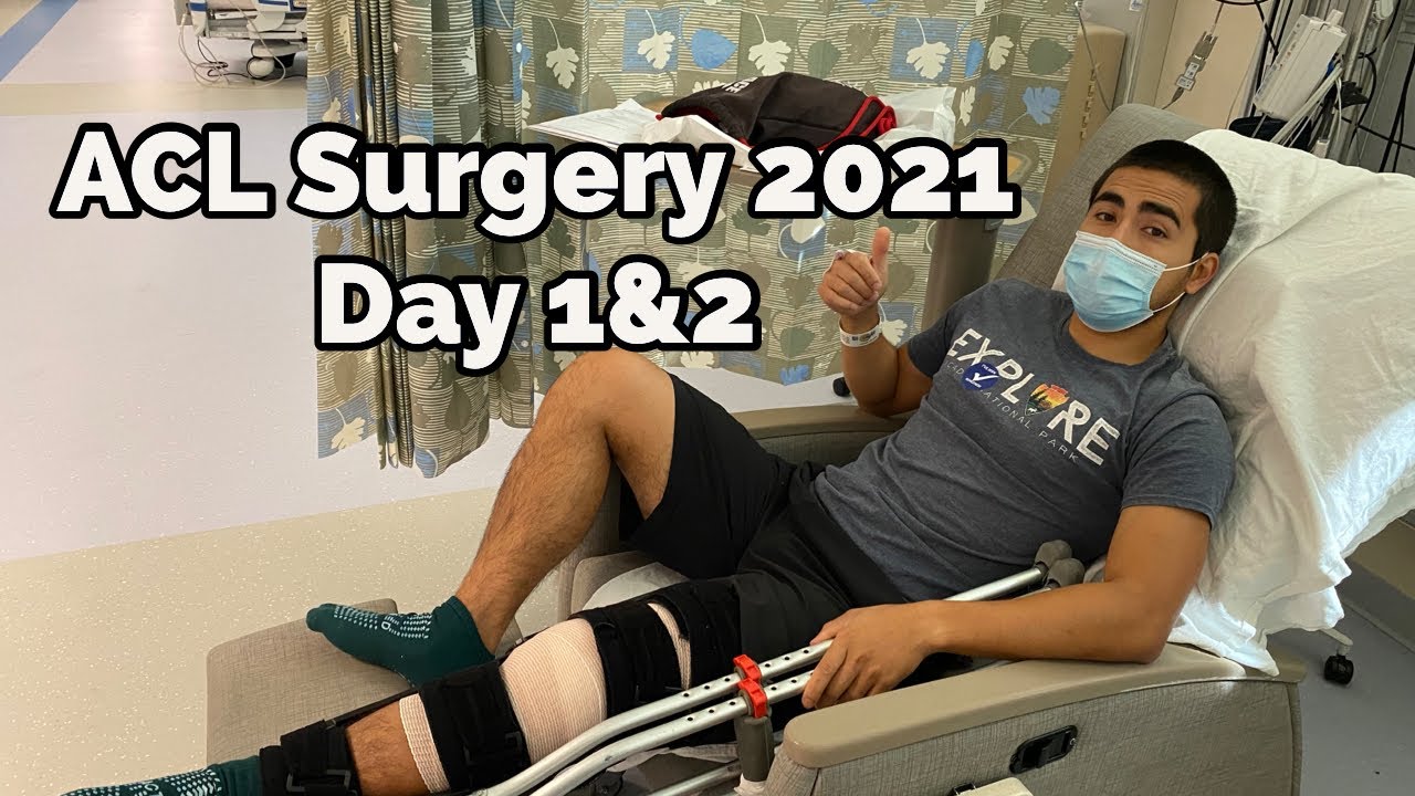ACL Surgery 2021 - Day 1 & 2 - Crutches, Drugs, Getting In Car, Sleeping and Peeing