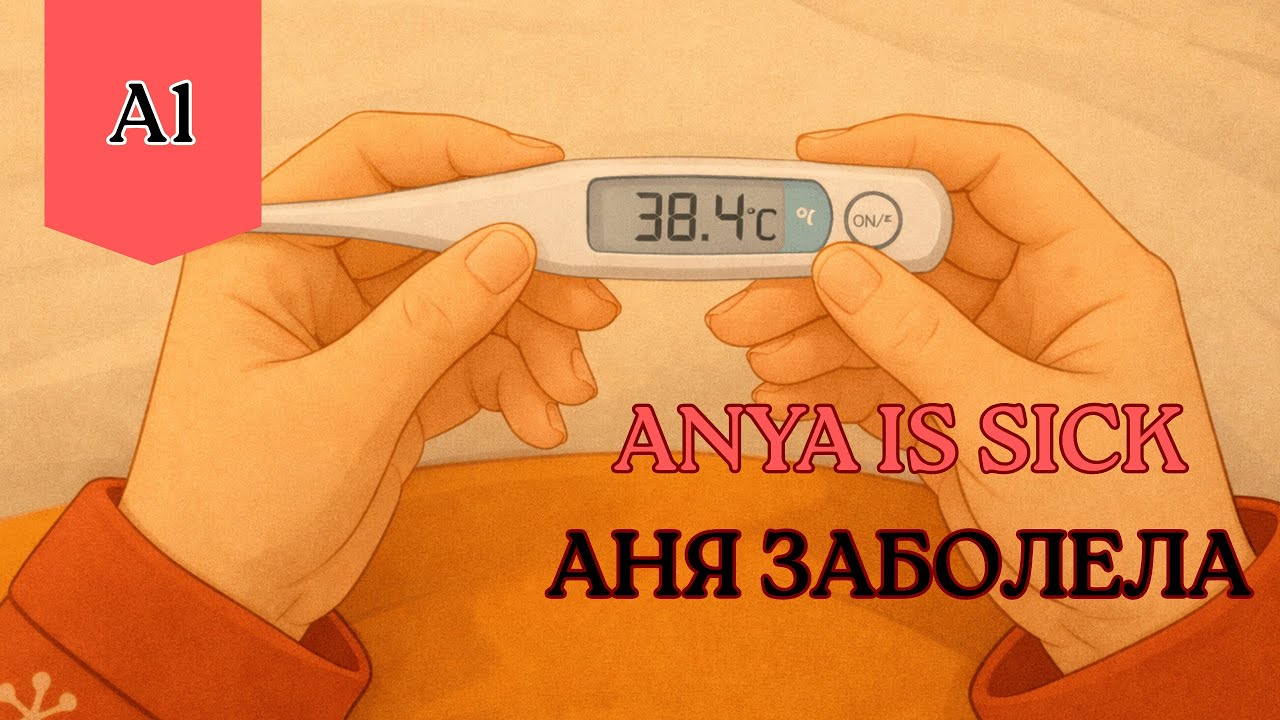 Easy Russian Story for Beginners (A1)|ANYA IS SICK #russianlanguage #learningrussian